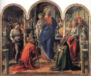Fra Filippo Lippi Madonna and Child with Angels,St Frediano and St Augustine oil painting